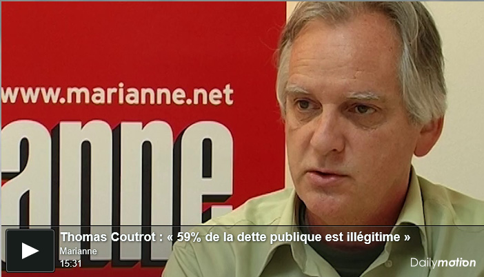 VIDEO : 59% DE LA DETTE DE LA FRANCE EST ILLEGITIME (THOMAS COUTROT) (15min)